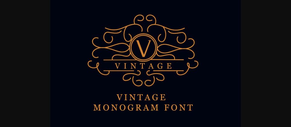 Vintage Monogram Font Poster 1