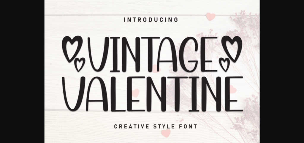 Vintage Valentine Font Poster 3