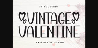 Vintage Valentine Font Poster 1