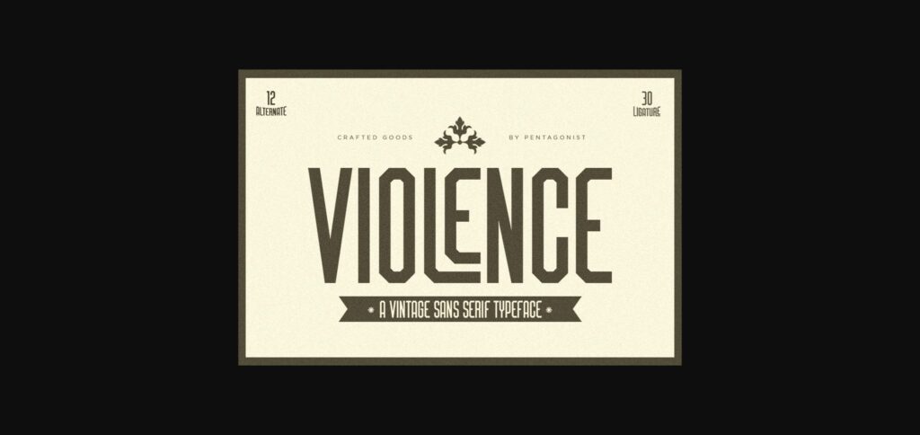 Violence Font Poster 3