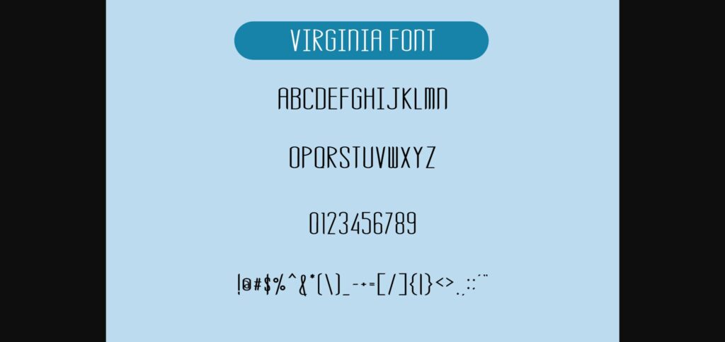 Virginia Font Poster 7