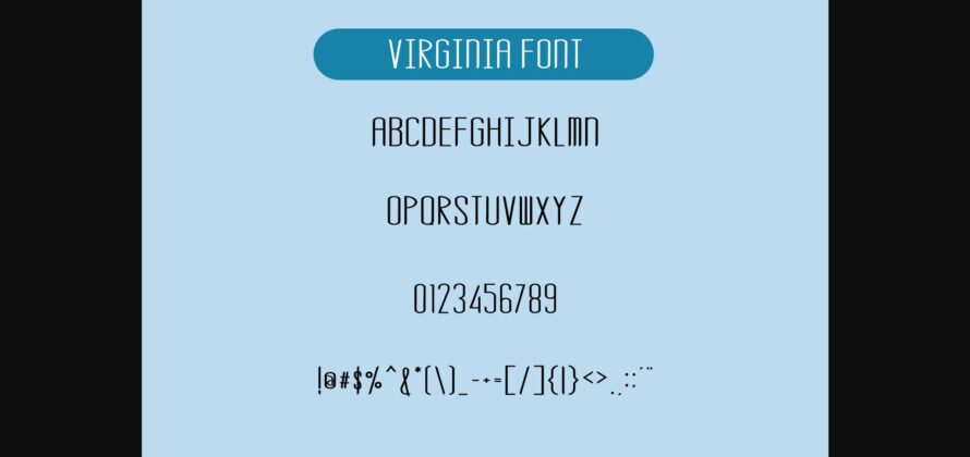 Virginia Font Poster 7