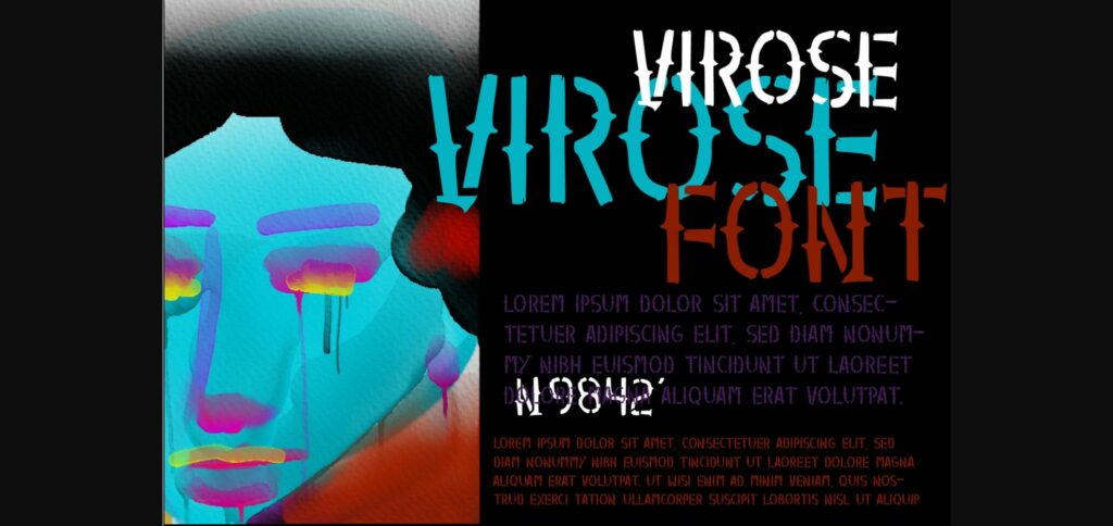 Virose Font Poster 4