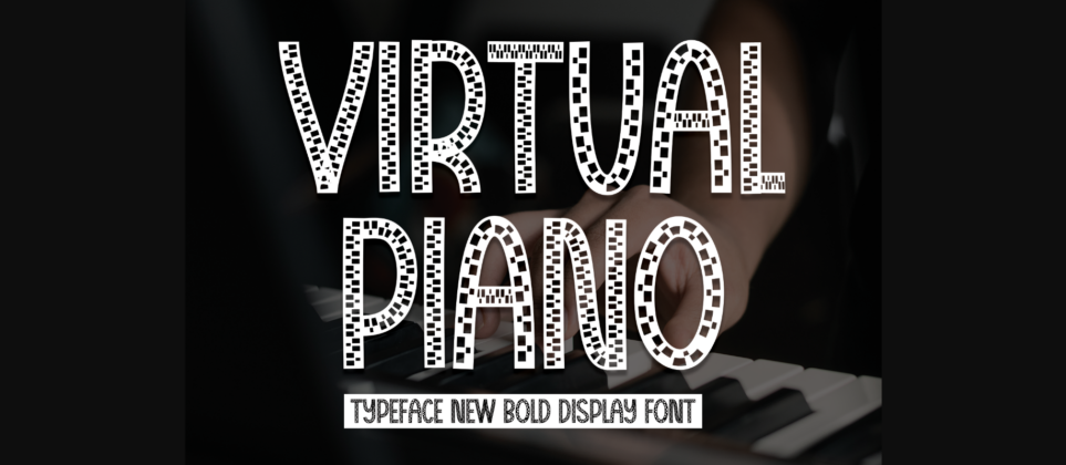 Virtual Piano Font Poster 3