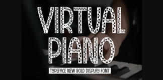 Virtual Piano Font Poster 1