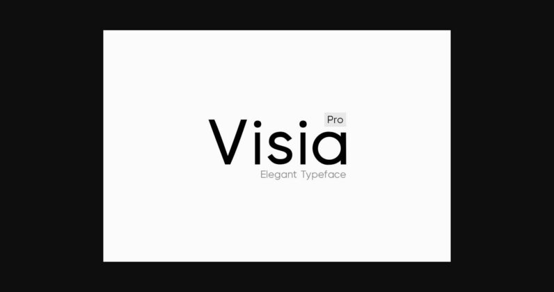 Visia Font Poster 3