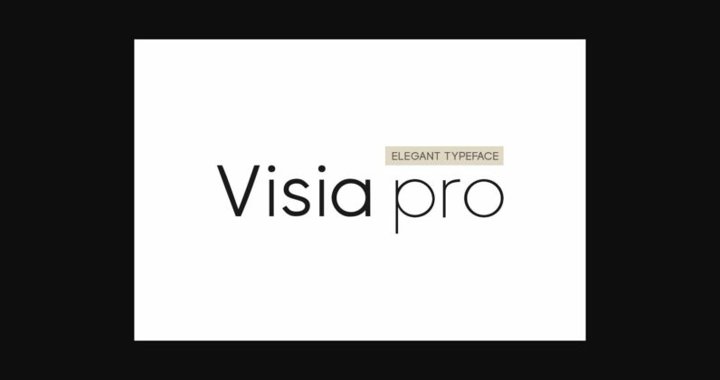 Visia Font Poster 2