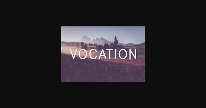 Vocation Font Poster 1