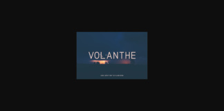 Volanthe Font Poster 1