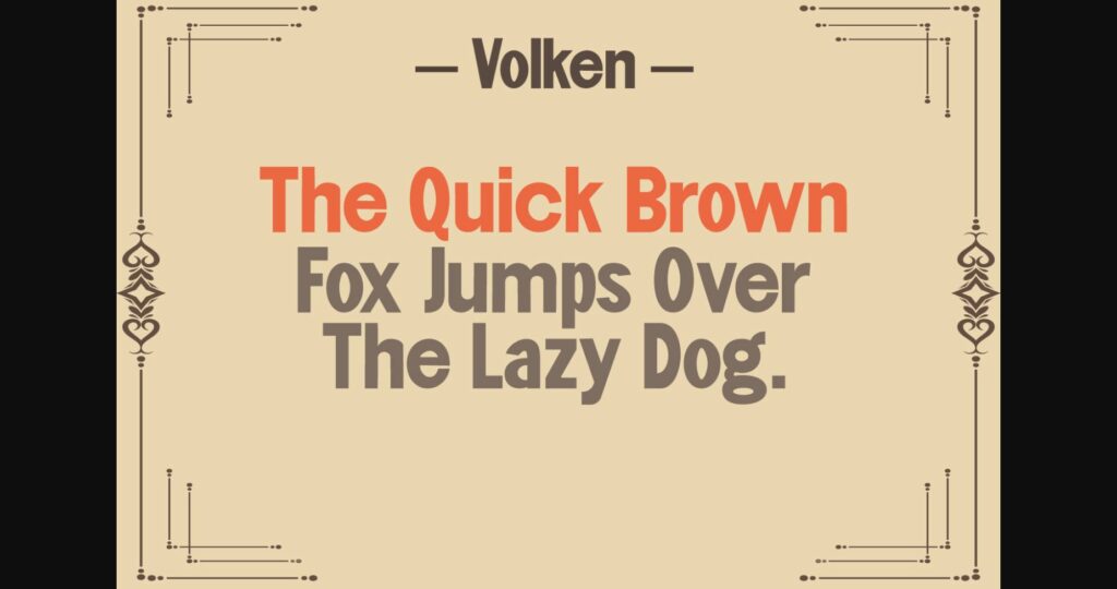 Volken Font Poster 10