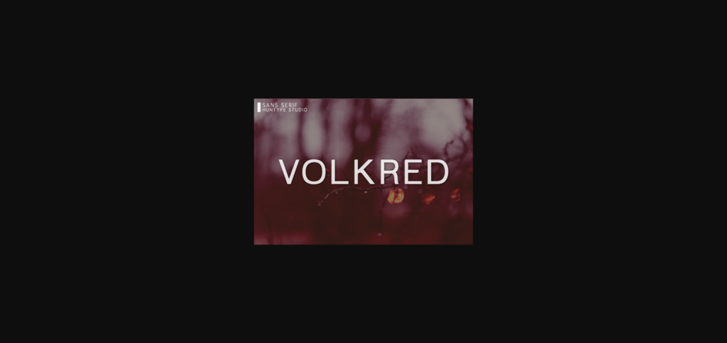 Volkred Font Poster 1