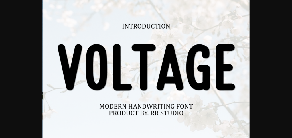 Voltage Font Poster 3