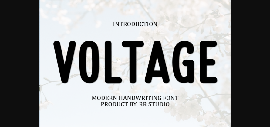 Voltage Font Poster 3