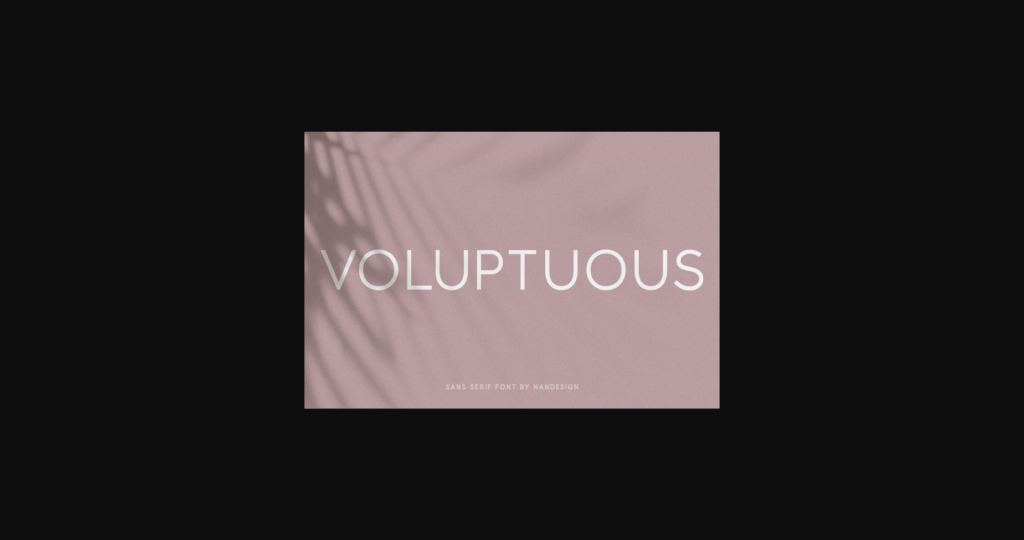 Voluptuous Font Poster 3