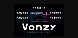 Vonzy Font Poster 1