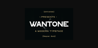 Wantone Font Poster 1