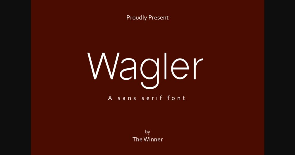 Wagler Font Poster 3