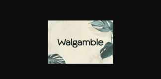 Walgamble Font Poster 1