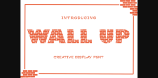 Wall Up Font Poster 1