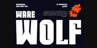 Ware Wolf Font Poster 1