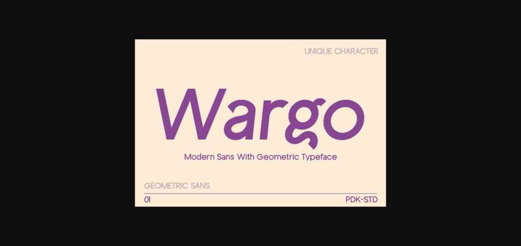 Wargo Font Poster 3