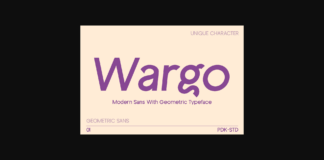 Wargo Font Poster 1