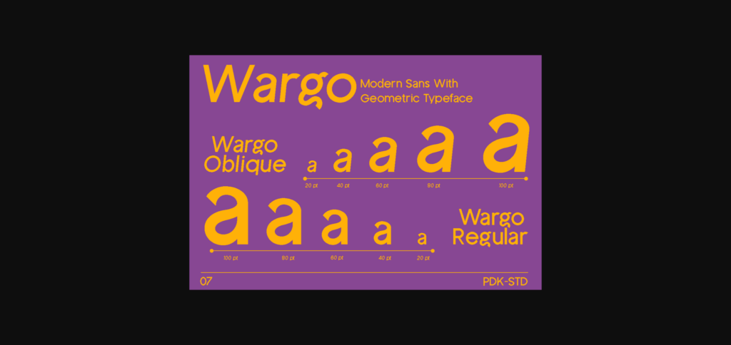 Wargo Font Poster 9