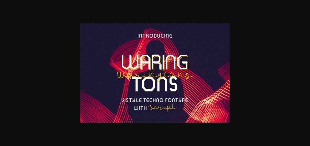 Waring Tons Font Poster 3