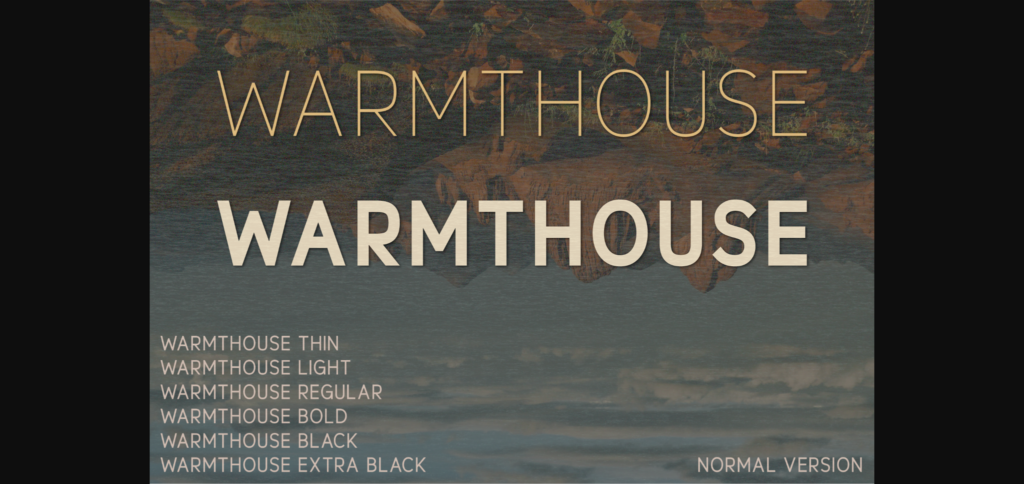 Warmthouse Font Poster 3