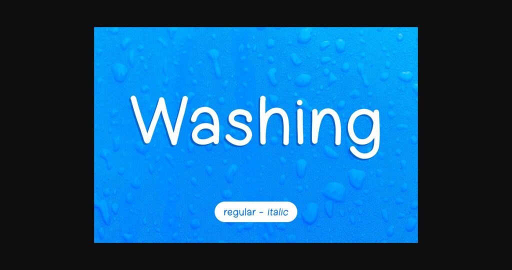 Washing Font Poster 1