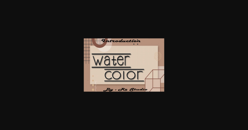 Water Color Font Poster 3