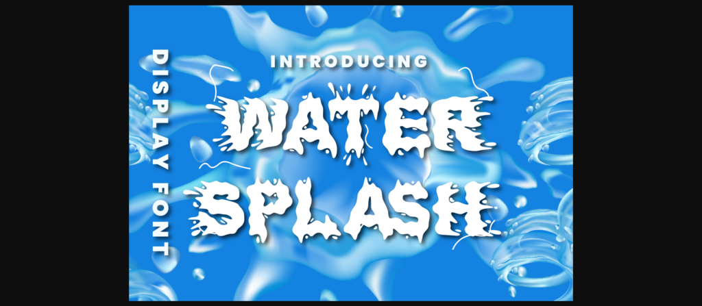 Water Splash Font Poster 1