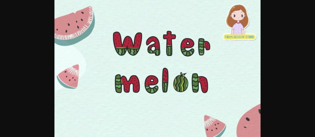 Watermelon Font Poster 3