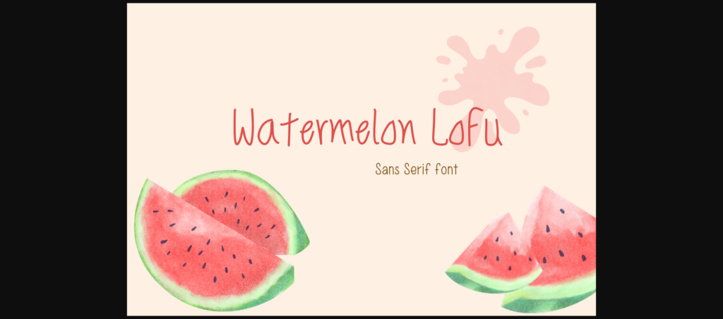 Watermelon Loex Font Poster 3