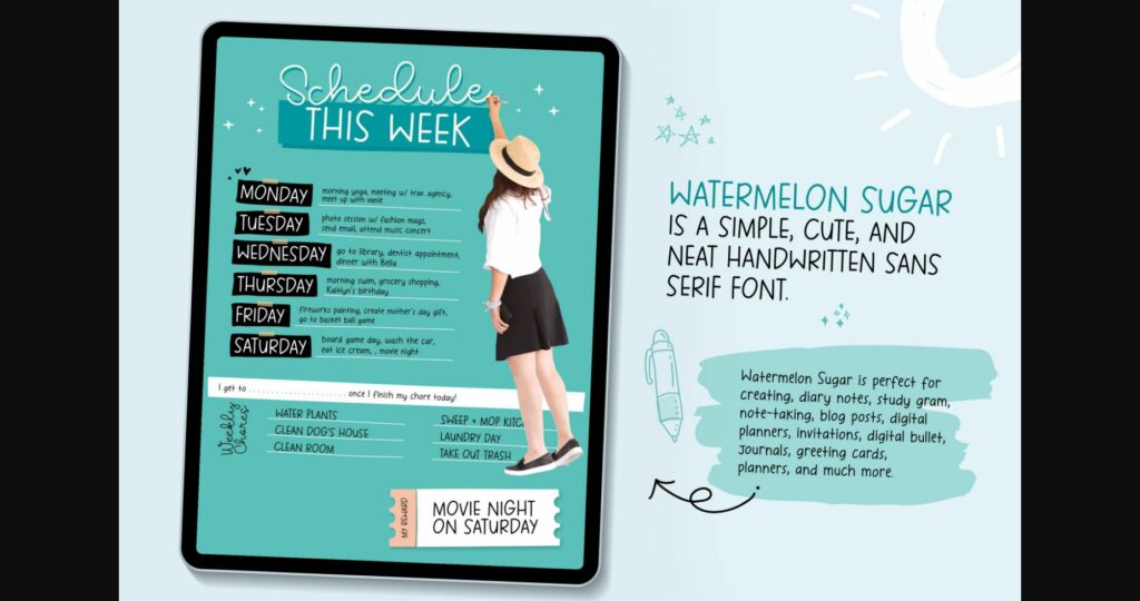 Watermelon Sugar Font Poster 2