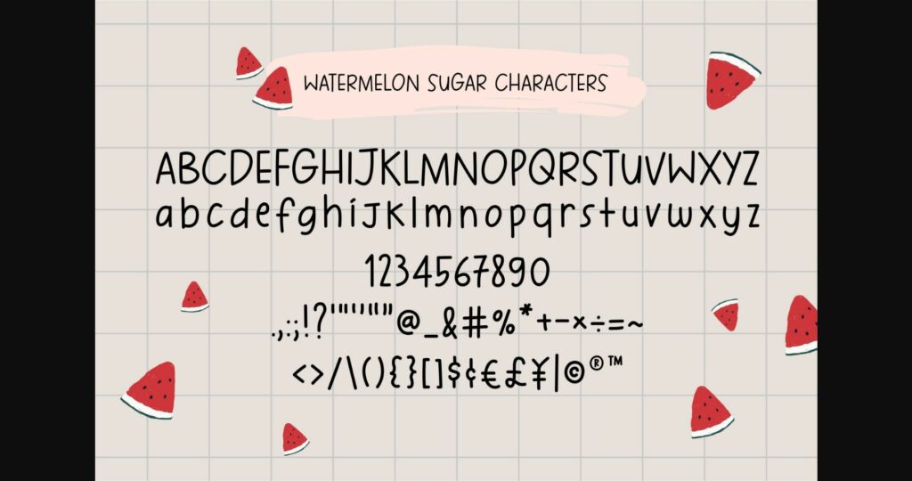 Watermelon Sugar Font Poster 9