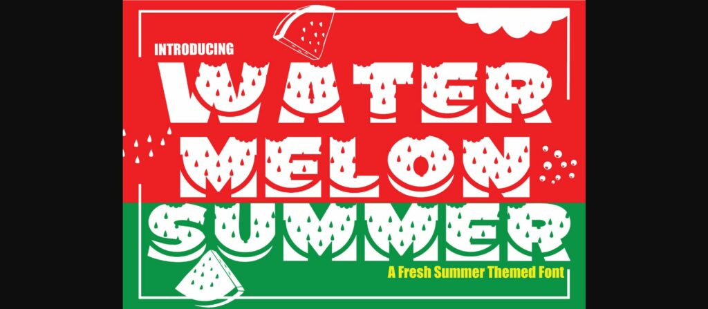 Watermelon Summer Font Poster 3