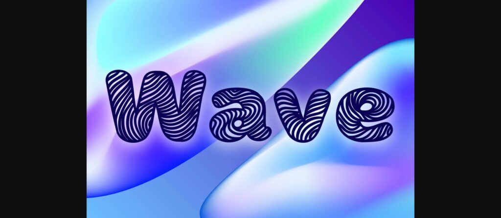 Wave Font Poster 3