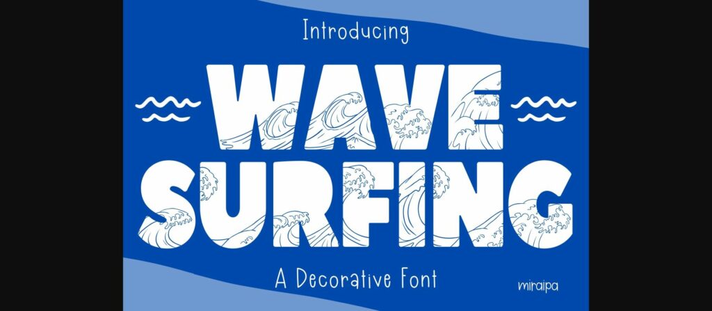 Wave Surfing Font Poster 3