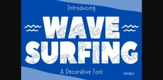 Wave Surfing Font Poster 1