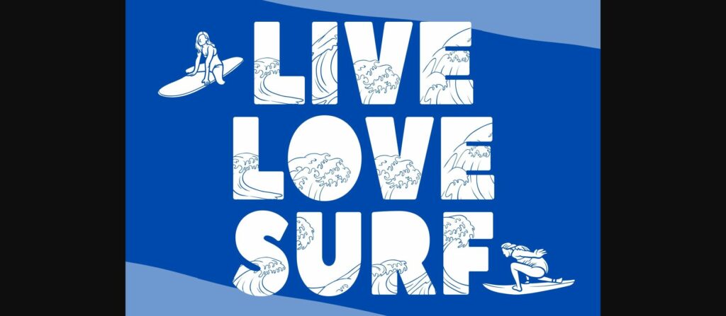 Wave Surfing Font Poster 4