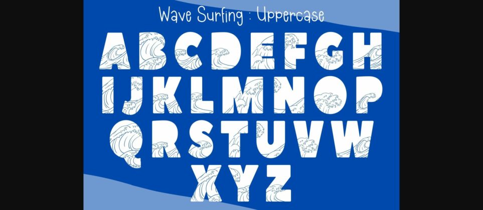 Wave Surfing Font Poster 5