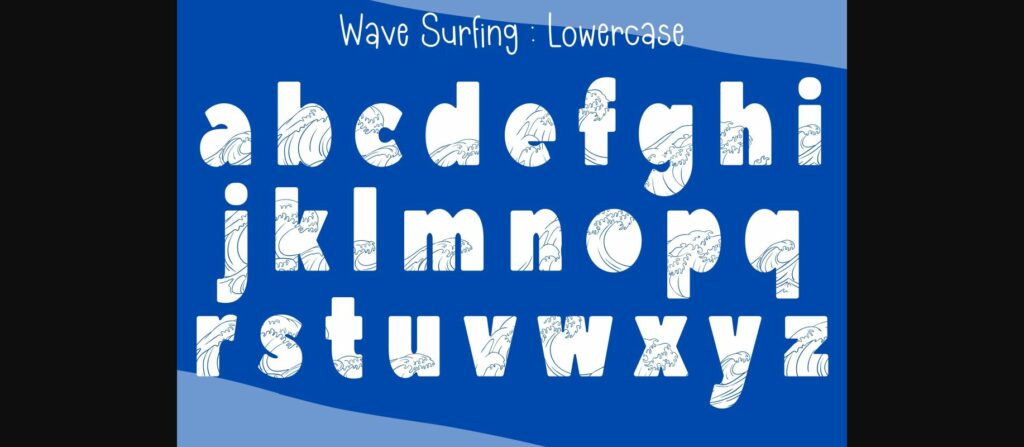 Wave Surfing Font Poster 6