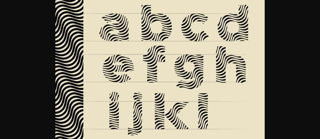 Waves Pattern Font Poster 6