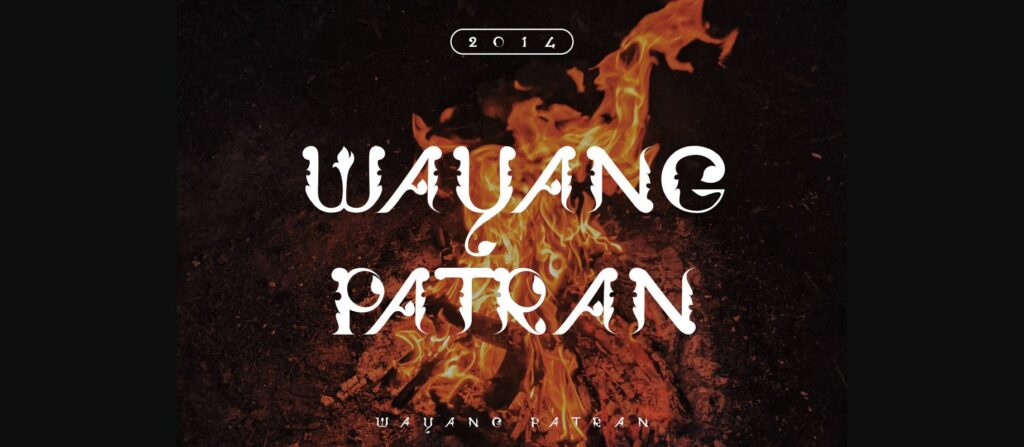 Wayang Patran Font Poster 3