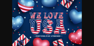 We Love USA Font Poster 1