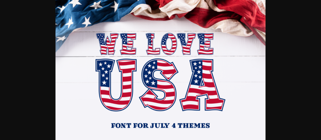 We Love USA Font Poster 6