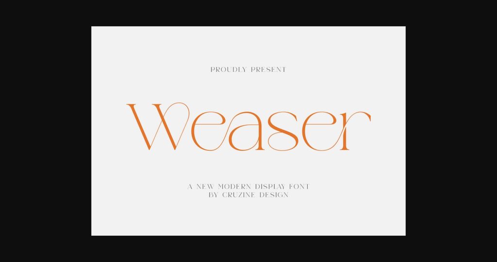 Weaser Font Poster 1