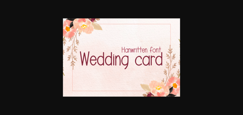 Wedding Card Font Poster 3