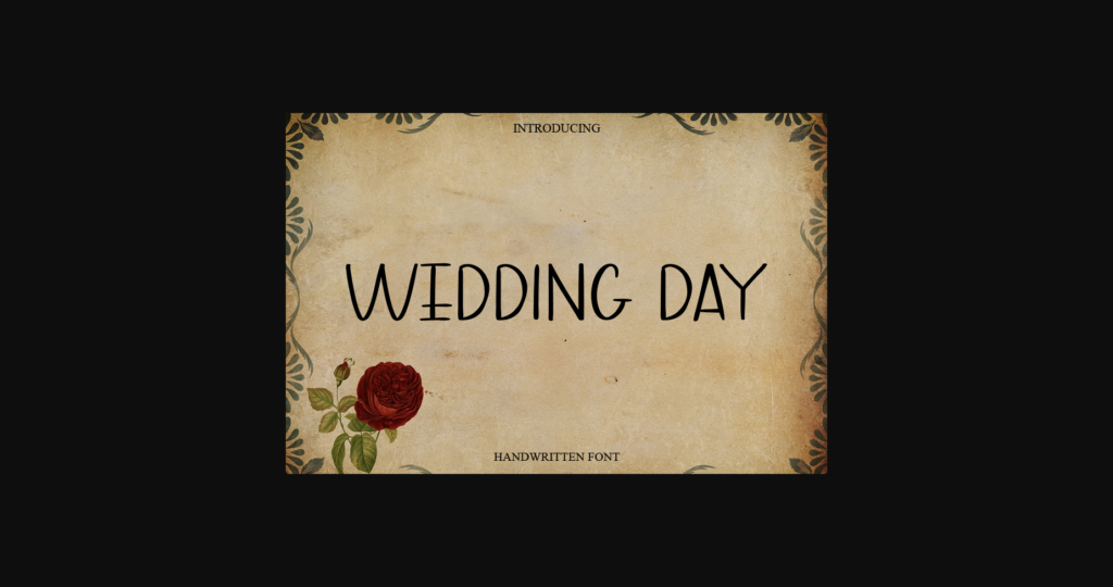 Wedding Day Font Poster 3